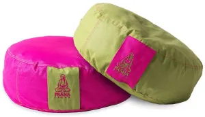 Prána párna PRÁNA meditációs ülőpárna 2in1 huzattal - rózsaszín + zöld