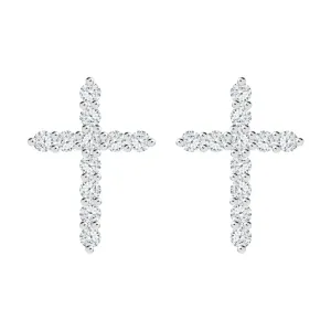Preciosa Csillogó ezüst fülbevaló cirkónium kövekkel Tender Crosses Preciosa 5333 00