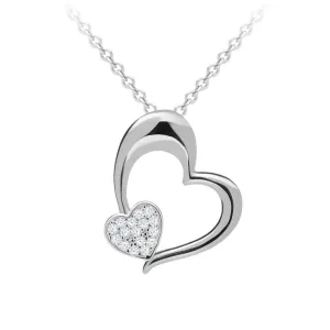 Preciosa Romantikus ezüst nyaklánc cirkónium kövekkel Tender Heart Preciosa 7431 59