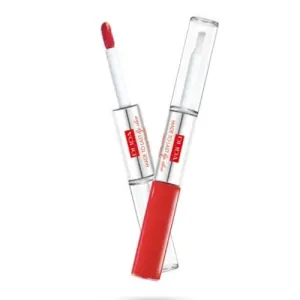 PUPA Milano Hosszantartó folyékony ajakrúzs Made To Last Lip Duo (Liquid Lip Colour) 2 x 4 ml 018 Imperial Red