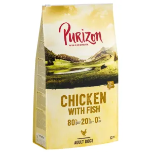 2x12kg Purizon Adult csirke & hal - gabonamentes száraz kutyatáp új receptúrával