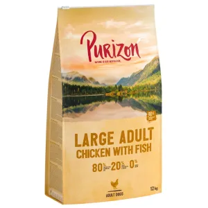 2x12kg Purizon Large Adult csirke & hal - gabonamentes