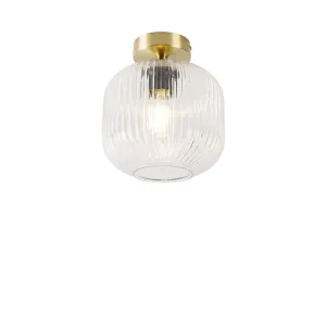 Art Deco mennyezeti lámpa sárgaréz - Karel