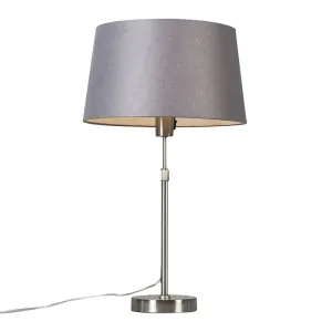 Asztali lámpa acél árnyalatszürkével, 35 cm állítható - Parte