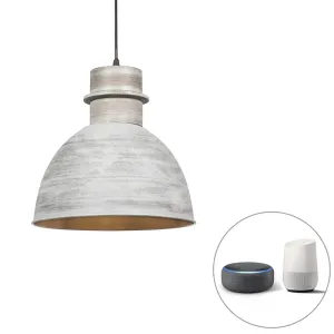 Intelligens függesztett lámpa, szürke, 30 cm, WiFi A60 fényforrással - Dory