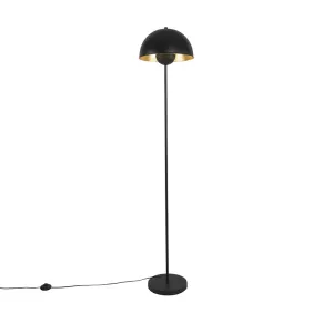 Ipari állólámpa, fekete, arany, 160 cm - Magnax
