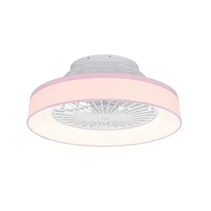 Mennyezeti ventilátor rózsaszín, LED-del távirányítóval - Emily
