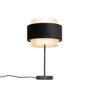 Modern asztali lámpa fekete arannyal - Elif