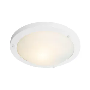 Modern mennyezeti lámpa fehér 31 cm IP44 - Yuma