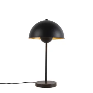 Retro asztali lámpa fekete arannyal - Magnax