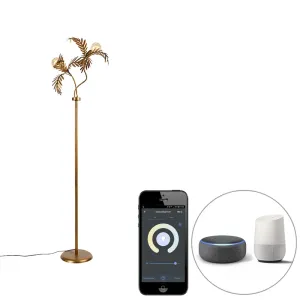 Intelligens állólámpa arany 2-lámpás Wifi G95-tel - Botanica
