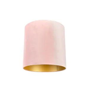 Velúr lámpaernyő rózsaszín 40/40/40 arany belsővel