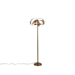 Vintage állólámpa arany 3-lámpa - Botanica