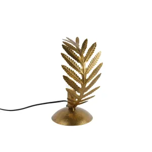 Vintage asztali lámpa kis arany - Botanica