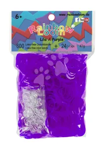 Rainbow Loom áttetsző gumik 22062 lila