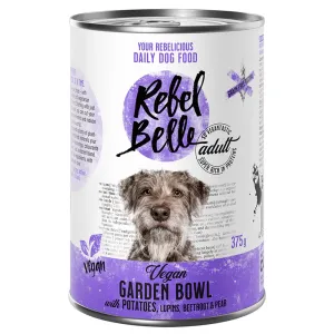 12x375g Rebell Belle Adult Vegan Garden Bowl - vegán nedves kutyatáp