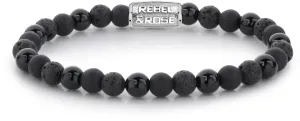 Rebel&Rose Gyöngy karkötő fekete Rocks RR-60033-S 20 cm - L+