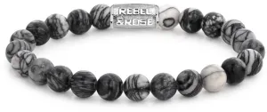 Rebel&Rose Gyöngy karkötő fekete Wolf RR-80032-S 16,5 cm - S