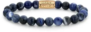 Rebel&Rose Gyöngy karkötő Midnight Blue Gold RR-80094-G 16,5 cm - S