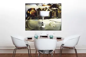 Vászonkép APPARITION ON FACE AND FRUIT DISH ON A BEACH - Salvador Dalí  (reprodukció 80x60 cm)