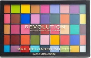 Revolution Maxi paletta 45 szemhéjfestékkel Re-Loaded (Maxi Reloaded Palette Monster Mattes) 60,75 g