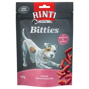 100g Rinti Extra Bitties kutyasnack-csirke, sárgarépa & spenót