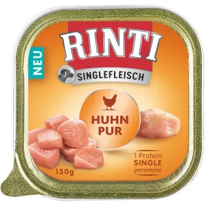 20x150g RINTI Singlefleisch gazdaságos csomag nedves kutyatáp  - Csirke pur