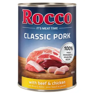 24x400g Rocco Classic Pork nedves kutyatáp