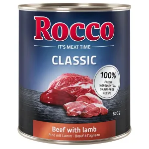 24x800g Rocco Classic nedves kutyatáp- Marha & bárány