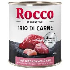 24x800g Rocco Classic Trio di Carne nedves kutyatáp #46889