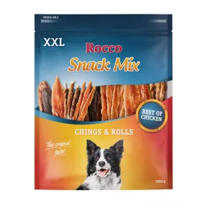 2x1kg Rocco XXL Snack vegyes csomag csirke - csirkemellel kutya