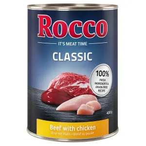 6x400g Rocco Classic nedves kutyatáp- Marha & csirke