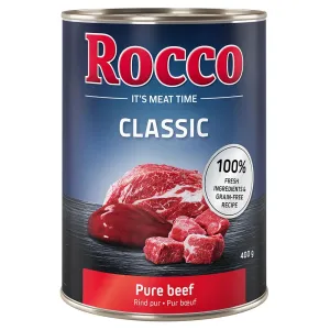 6x400g Rocco Classic nedves kutyatáp Topseller-mix: marha pur, marha/szárnyasszív, marha/csirke