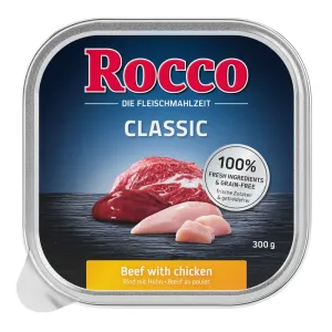 9x300g Rocco Classic tálcás nedves kutyatáp 9 x 300 g- Marha & csirke