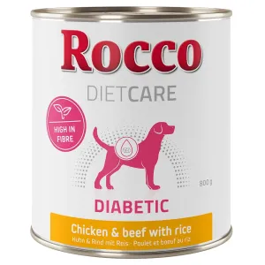 6x800g Rocco Diet Care Diabetic csirke, marha & rizs nedves kutyatáp