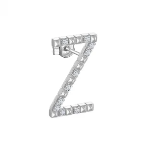 Rosato Ezüst single fülbevaló cirkónium kövekkel Z betű Cubica RZCU52 - 1 db