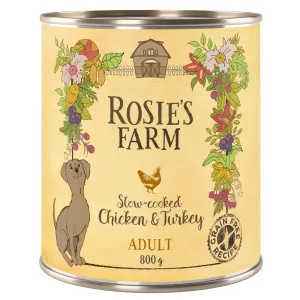 6x400g Rosie's Farm Adult nedves kutyatáp- Mix I. 3 fajtával: csirke, marha, bárány