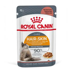 Kiegészítés a száraztáphoz 12x85g Royal Canin Hair & Skin szószban nedvestáp