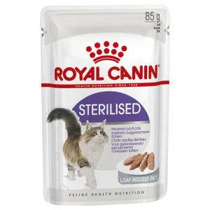 Kiegészítés a száraztáphoz: 12x85g Royal Canin Sterilised Loaf nedvestáp