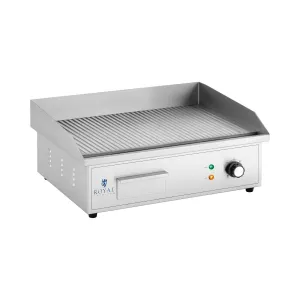 Elektromos grill - 550 x 350 mm - Royal Catering - bordázott - 3,000 W #482670