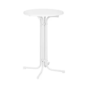 Bárasztal - Ø 70 cm - összecsukható - fehér | Royal Catering