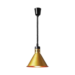 Melegentartó lámpa - halvány arany - 27 x 27 x 31 cm - Royal Catering - acél - állítható magasságú