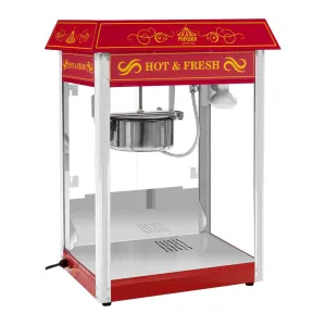 Popcorn gép - retro design - piros | Royal Catering