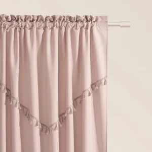 ASTORIA Rózsaszín sötétítő függöny bojtokkal 140 x 280 cm