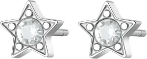S`Agapõ Elegáns acél fülbevaló átlátszó kristályokkal CLICK SCK46