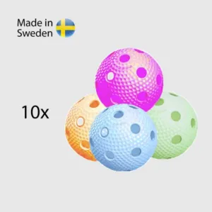 Készlet floorball balls Salming Aero Ball 10-pack Colour mix