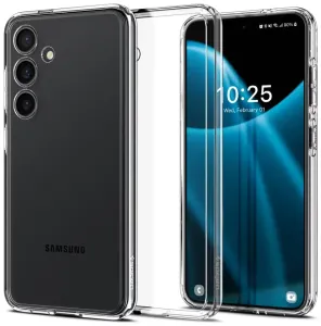 Samsung Galaxy S24 SM-S921, Műanyag hátlap védőtok + szilikon keret, Spigen Ultra Hybrid, átlátszó/homok-beige