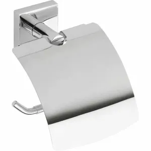 SAPHO XQ700 X-Square WC-papír tartó fedővel, ezüst