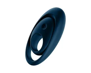 Satisfyer Glorious Duo - akkus, vízálló, vibrációs péniszgyűrű (kék)
