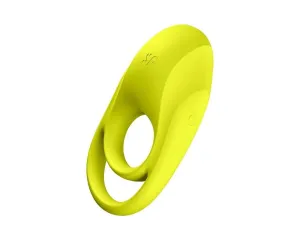 Satisfyer Spectacular - akkus, vízálló, vibrációs péniszgyűrű (sárga)